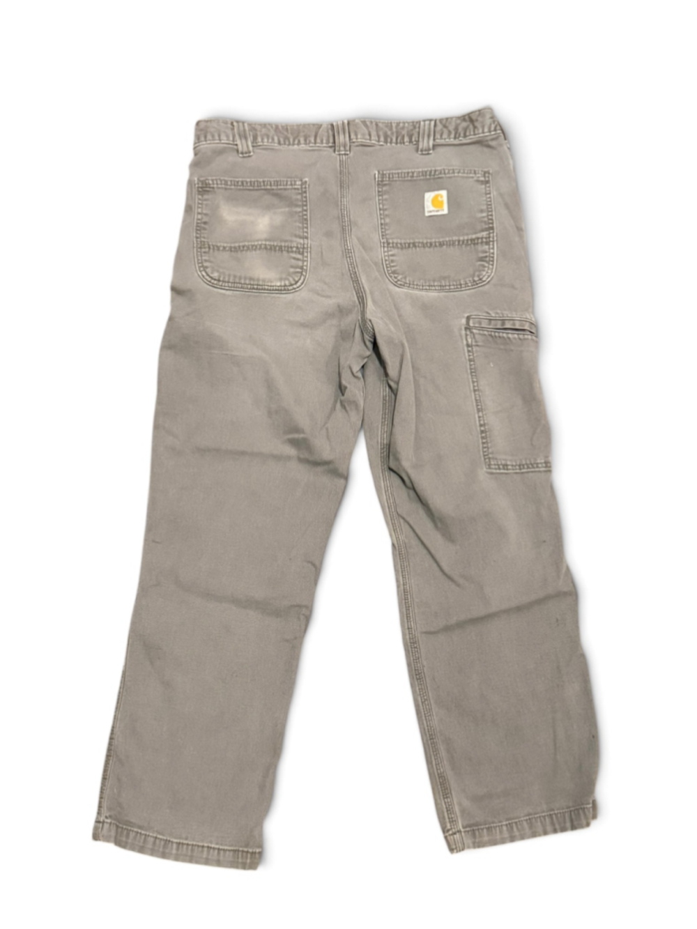 Carhartt 102291-039 Mens 36x30 Relaxed Fit Gray Canvas Work Carpenter Pants - Picture 3 of 5